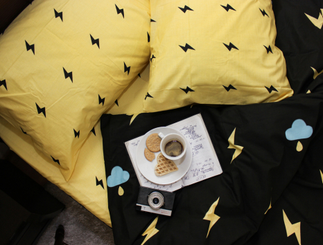 Двоспальний набір постільної білизни 180*220 із Бязі "Gold" №151381AB Черешенка™