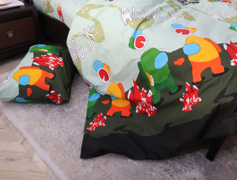 Полуторний набір постільної білизни 150*220 із Бязі "Gold" №167873 Черешенка™