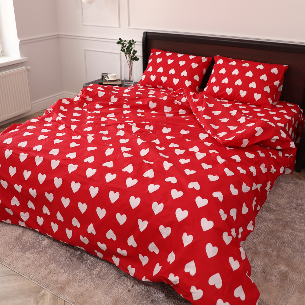 Полуторний набір постільної білизни 150*220 із Бязі "Gold" №151251 Черешенка™