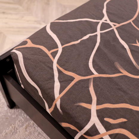 Простирадло на резинці (160*200*25) коричневого кольору №669116