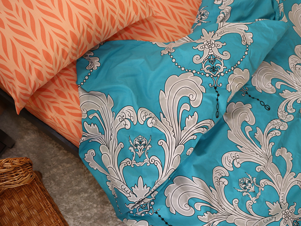 Полуторний набір постільної білизни 150*220 із Бязі "Gold" №151589AB Черешенка™