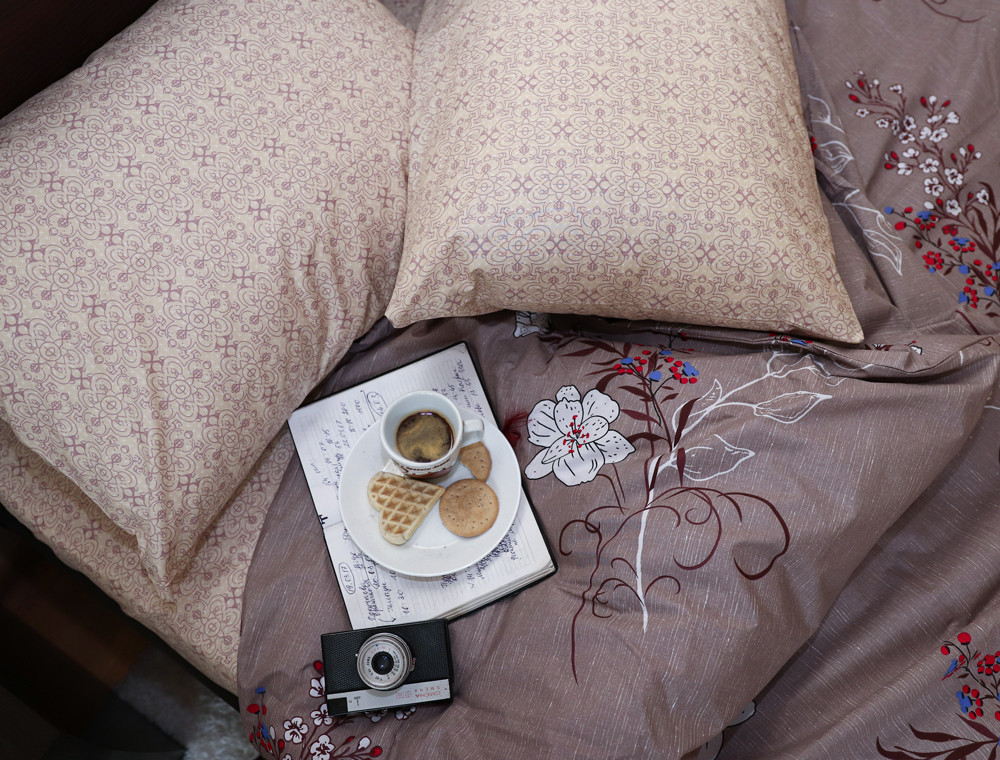 Евро макси набор постельного белья 200*220 из Бязи "Gold" №151457AB Черешенка™