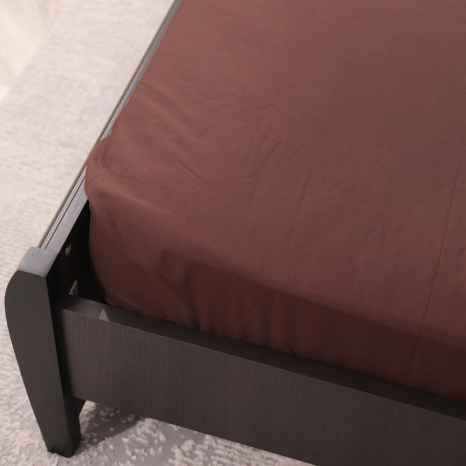 Простынь на резинке (140*200*25) коричневого цвета №665513