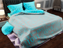 Євро-максі набір постільної білизни 200*220 із Бязі "Gold" з простирадлом на резинці №144228AB Черешенька™