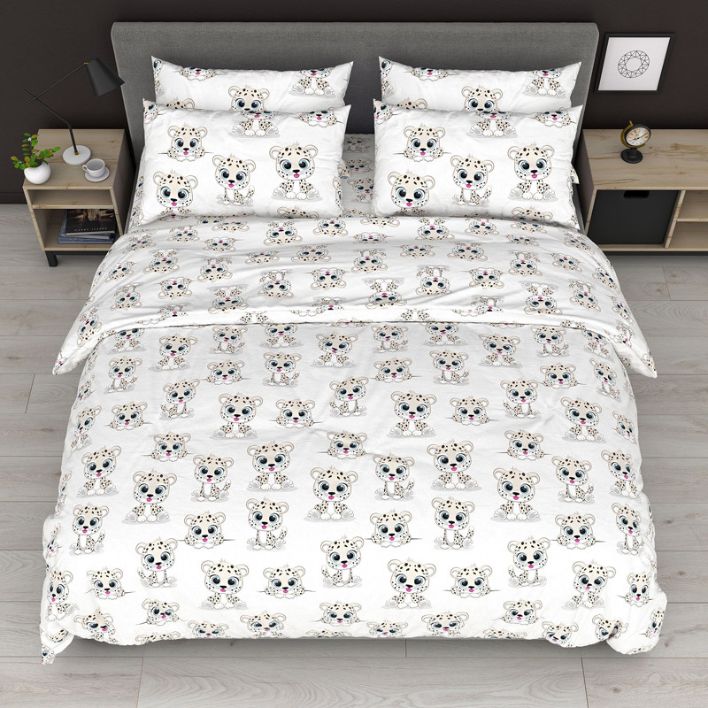 Ткань для постельного белья Бязь "Gold" Lux детская GLB8126white