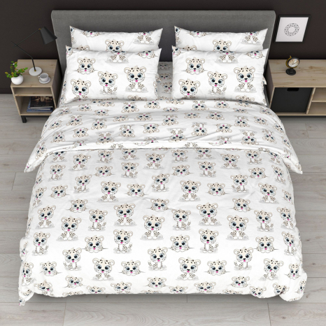 Ткань для постельного белья Бязь "Gold" Lux детская GLB8126white