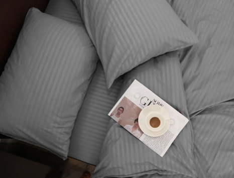 Двуспальный набор постельного белья 180*220 из микрофибры в полоску №20174405 Черешенка™