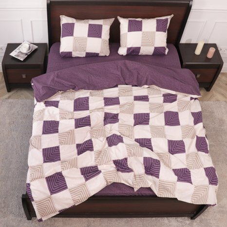 Євро-максі набір постільної білизни 200*220 із Бязі "Gold" №155349АВ Черешенька™