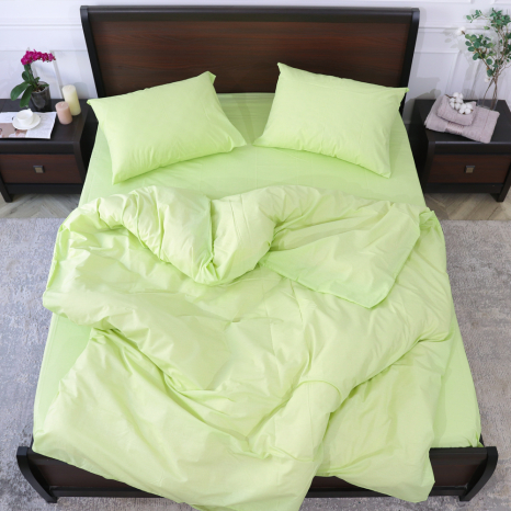 Двоспальний набір однотонної постільної білизни 180*220 із Бязі "Gold" №155526 Черешенка™