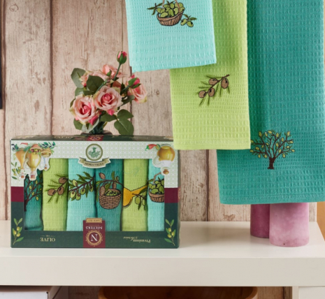 Набір кухонних рушників Nilteks Ucuz Zeytin 40*60 (6 шт)