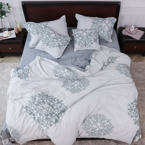 Євро-максі набір постільної білизни 200*230 із Трикотажу (В'язка) №500-05 Черешенка™