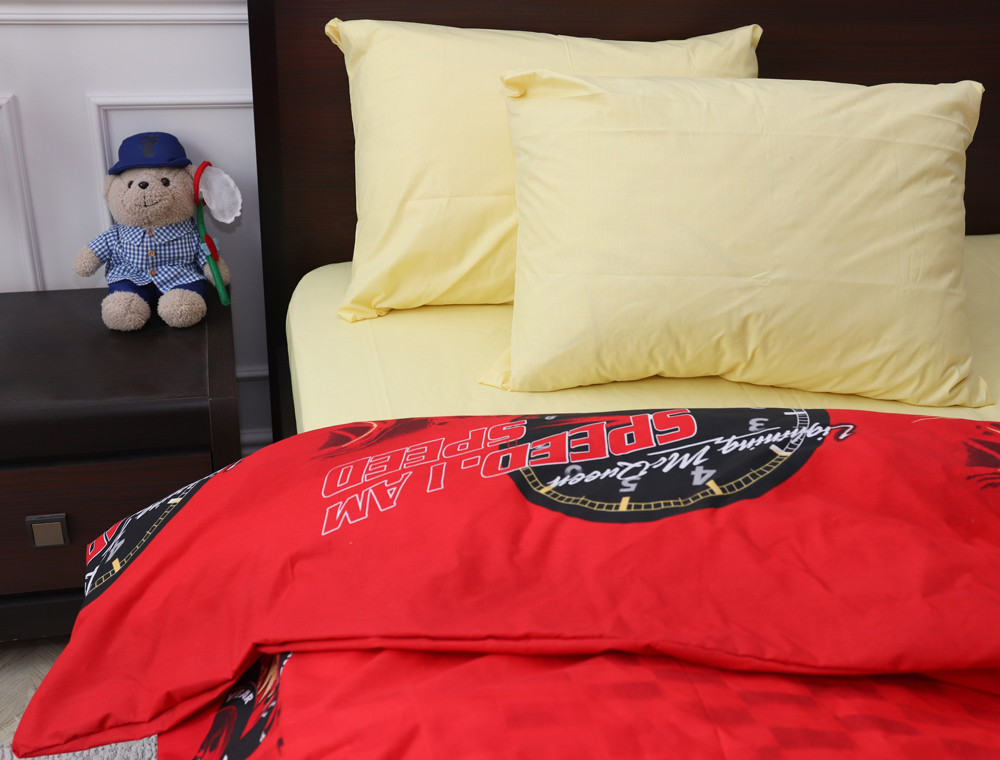 Полуторний набір постільної білизни 150*220 із Бязі "Gold" №16370AB Черешенка™