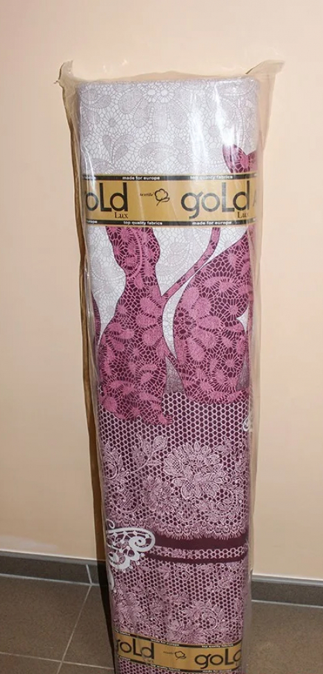 Ткань для постельного белья Бязь "Gold" Lux "Кружевные котики" GL1182