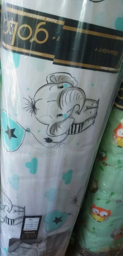 Тканина для постільної білизни Бязь "Gold" Lux "Білі ведмедики" дитяча GLB152