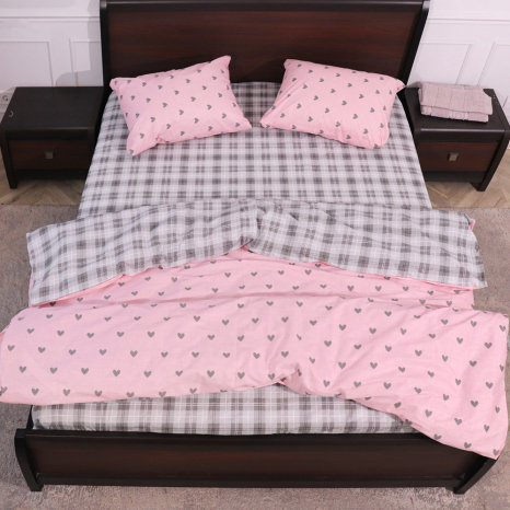 Полуторный набор постельного белья 150*220 из Бязи "Gold" №155066AB Черешенка™