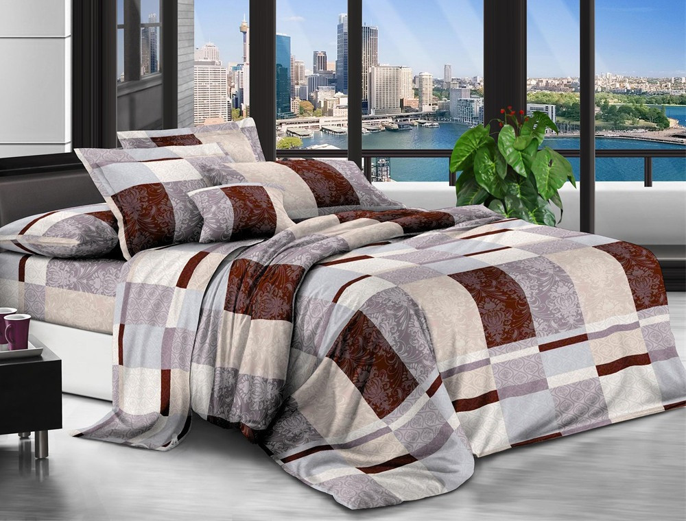 Полуторний набір постільної білизни 150*220 із полікотону №201320 Черешенька™