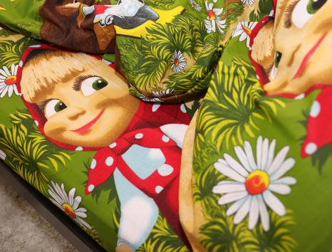 Полуторный набор постельного белья 150*220 из Бязи "Gold" №16522 Черешенка™