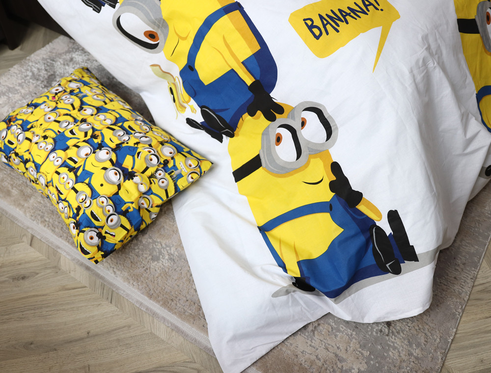 Полуторний набір постільної білизни 150*220 із Бязі "Gold" №16932AB Черешенка™