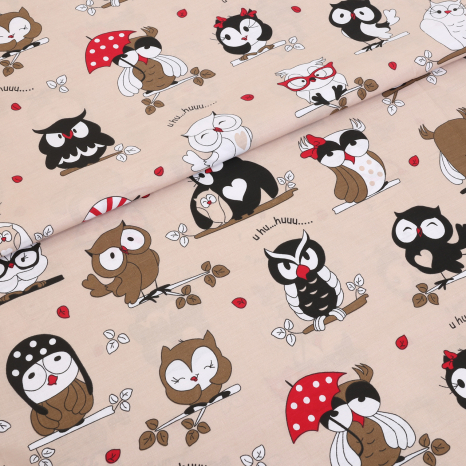 Ткань для постельного белья Бязь "Gold" Lux детская GLB0644brown