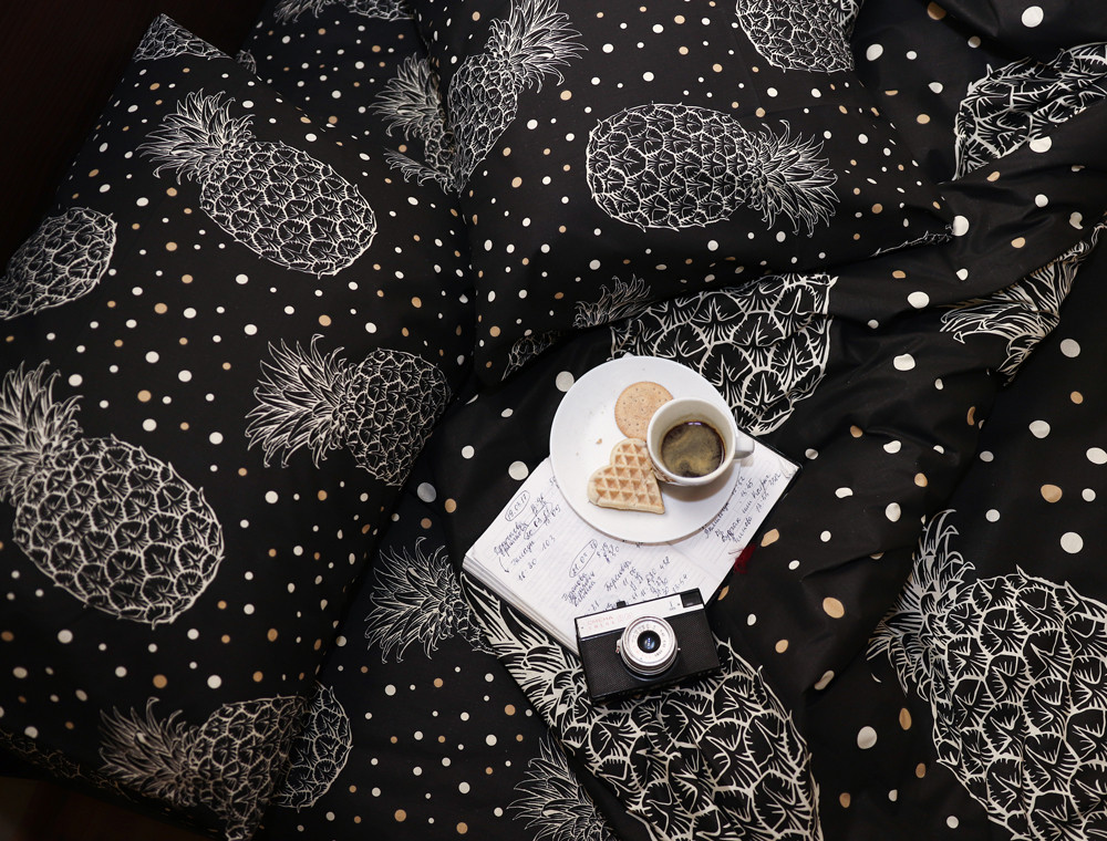 Семейный набор хлопкового постельного белья из Бязи "Gold" №151535AB Черешенка™