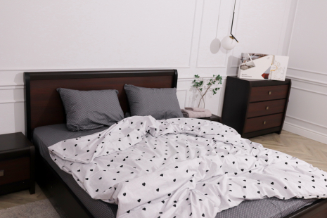 Двоспальний набір постільної білизни 180*220 із Бязі "Gold" №155099AB Черешенка™