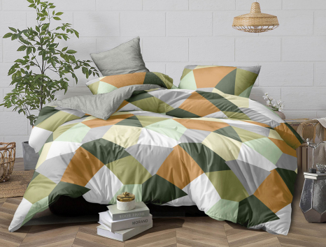 Евро макси набор постельного белья 200*220 из Сатина №1755AB Черешенка™