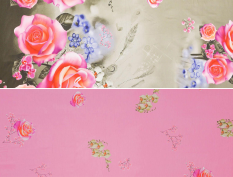 Ткань для постельного белья Сатин S-066 (A+B) - (60м+60м)