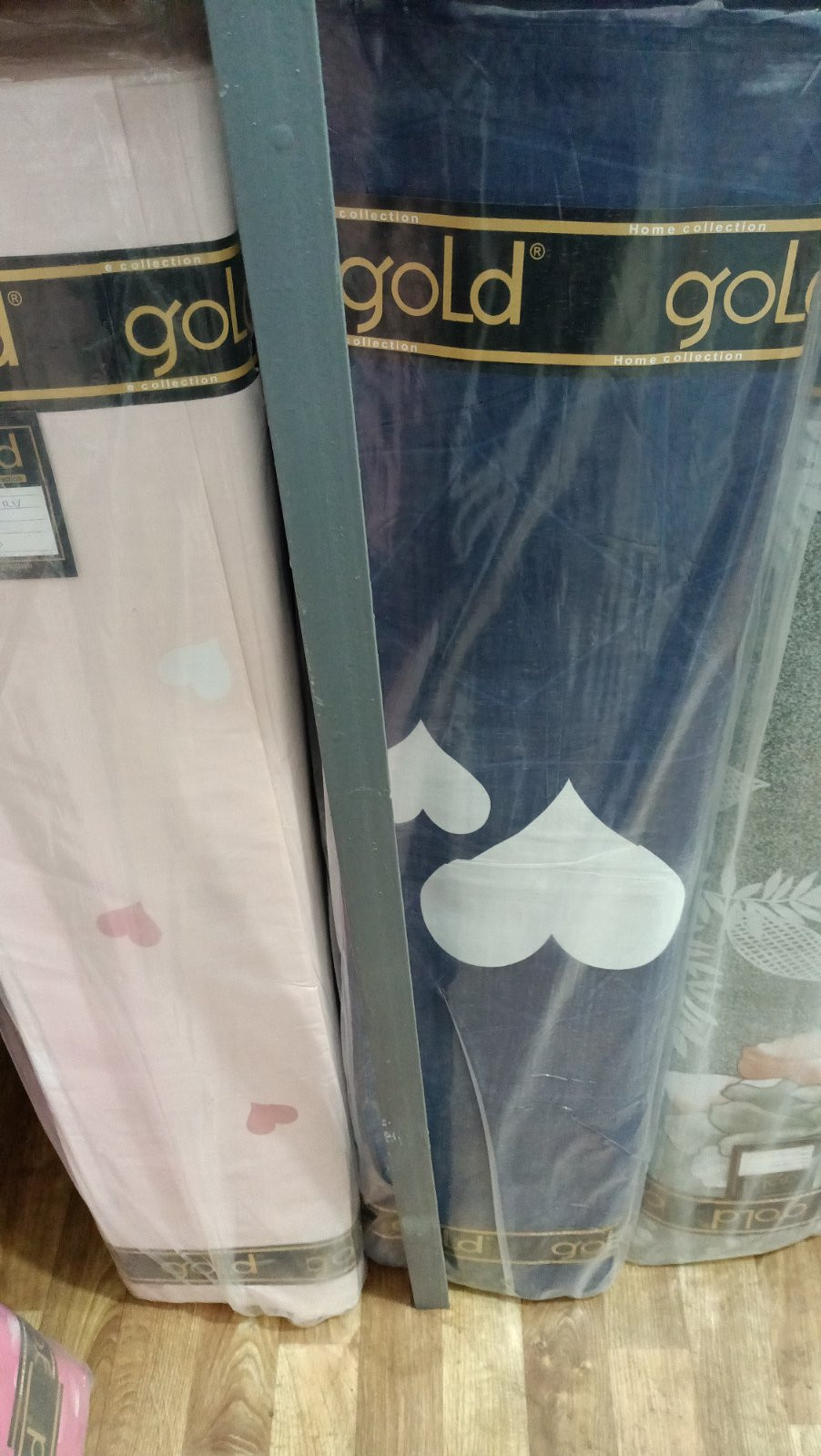 Тканина для постільної білизни Бязь "Gold" Lux "Бути коханим (синій)" GL1680 (A+B) - (50м+50м)