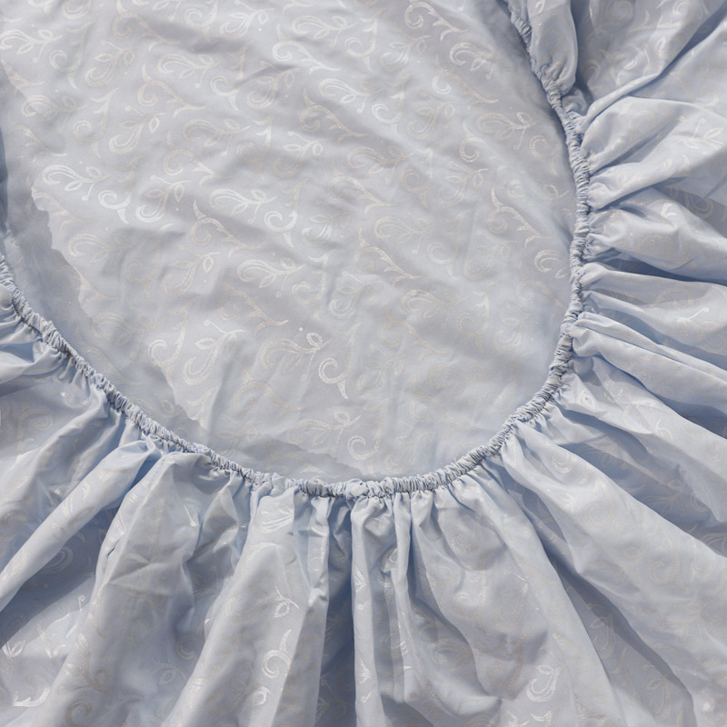 Простирадло на резинці (180*200*25) орнамент на блакитному №8581