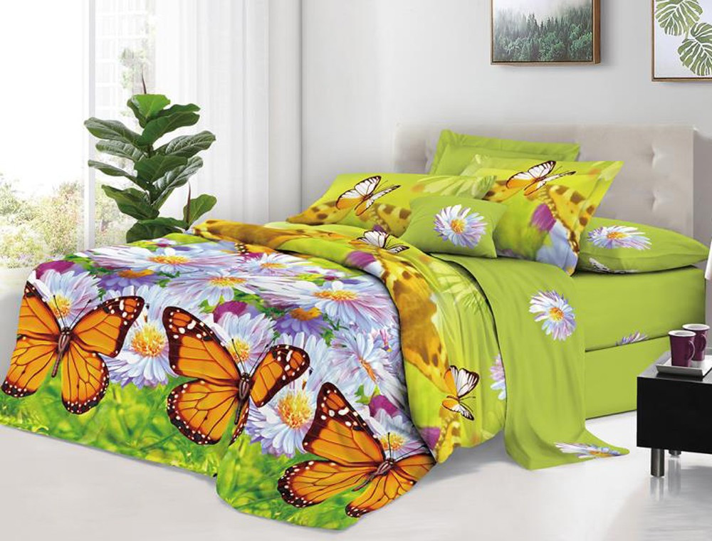 Євро набір постільної білизни 200*220 із полікотону №20420 Черешенька™