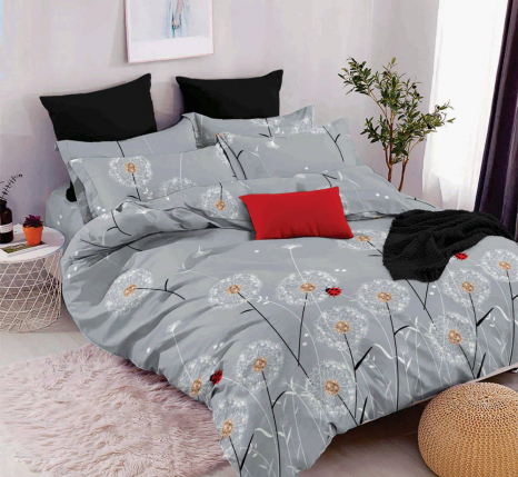 Ткань для постельного белья Бязь "Gold" Lux GL80010grey