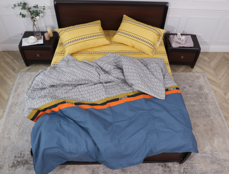 Полуторний набір постільної білизни 150*220 із Бязі "Gold" №151906AB Черешенка™