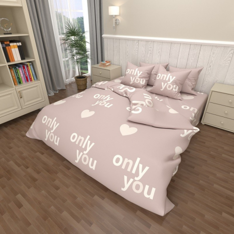 Ткань для постельного белья Бязь "Gold" Lux GL7622beige