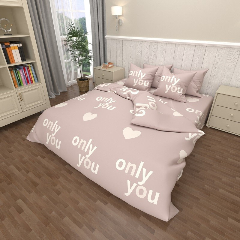 Ткань для постельного белья Бязь "Gold" Lux GL7622beige