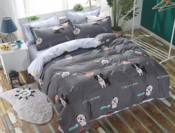 Полуторний набір постільної білизни 150*220 із Бязі "Gold" №153925AB Черешенка™