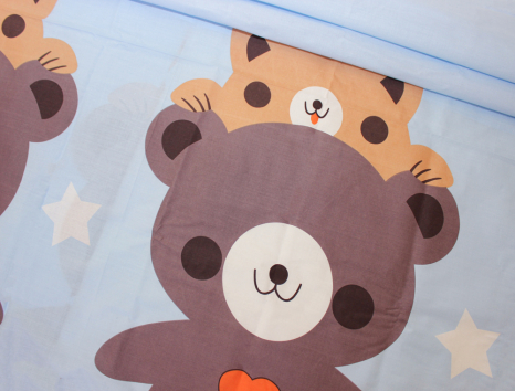 Ткань для постельного белья Бязь "Gold" Lux детская "Мишки" GLB173