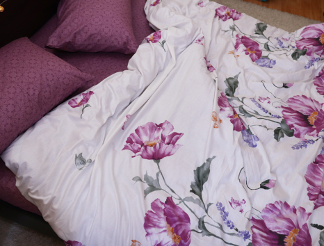 Сімейний набір постільної білизни із Сатину №056AB Черешенка™