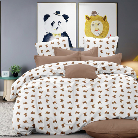 Ткань для постельного белья Бязь "Gold" Lux детская GL17650white