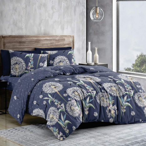 Тканина для постільної білизни Бязь "Gold" Lux GL9130blue