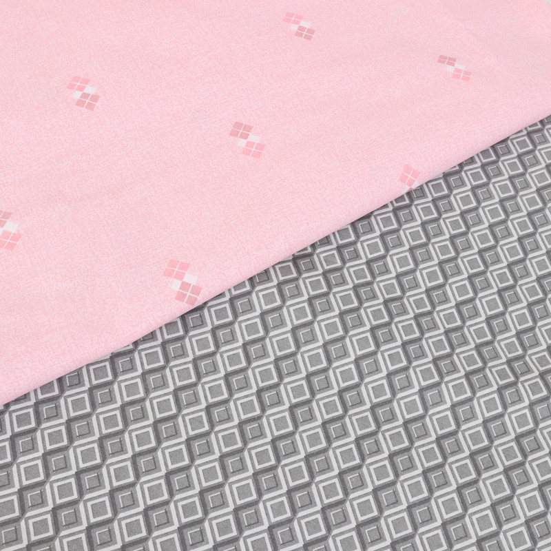 Ткань для постельного белья Бязь "Gold" Lux GL1899pink (A+B) - (50м+50м)