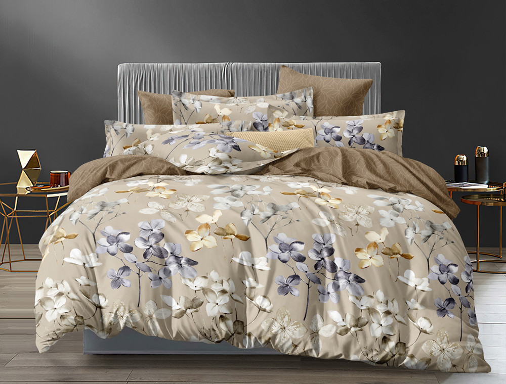 Евро макси набор постельного белья 200*220 из Сатина №194AB Черешенка™