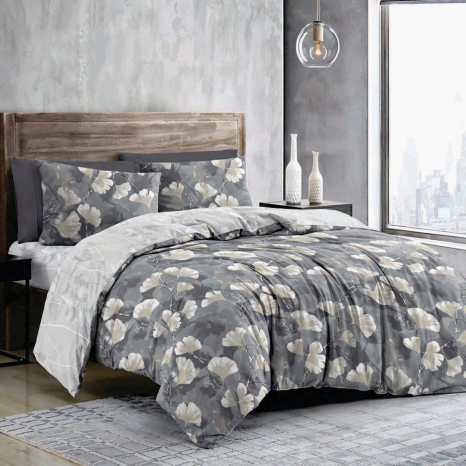 Тканина для постільної білизни Бязь "Gold" Lux GL11051grey (A+B) - (50м+50м)