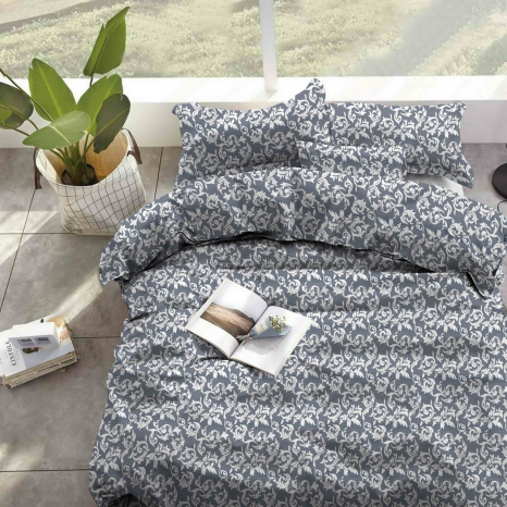 Тканина для постільної білизни Бязь "Gold" "Незвичайний абстрактний принт" GLL13164blue