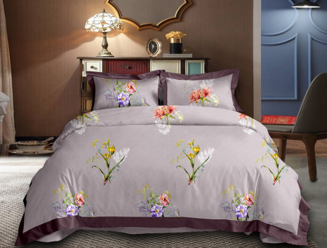 Двоспальний набір постільної білизни 180*220 із Сатину №1096AB Черешенка™