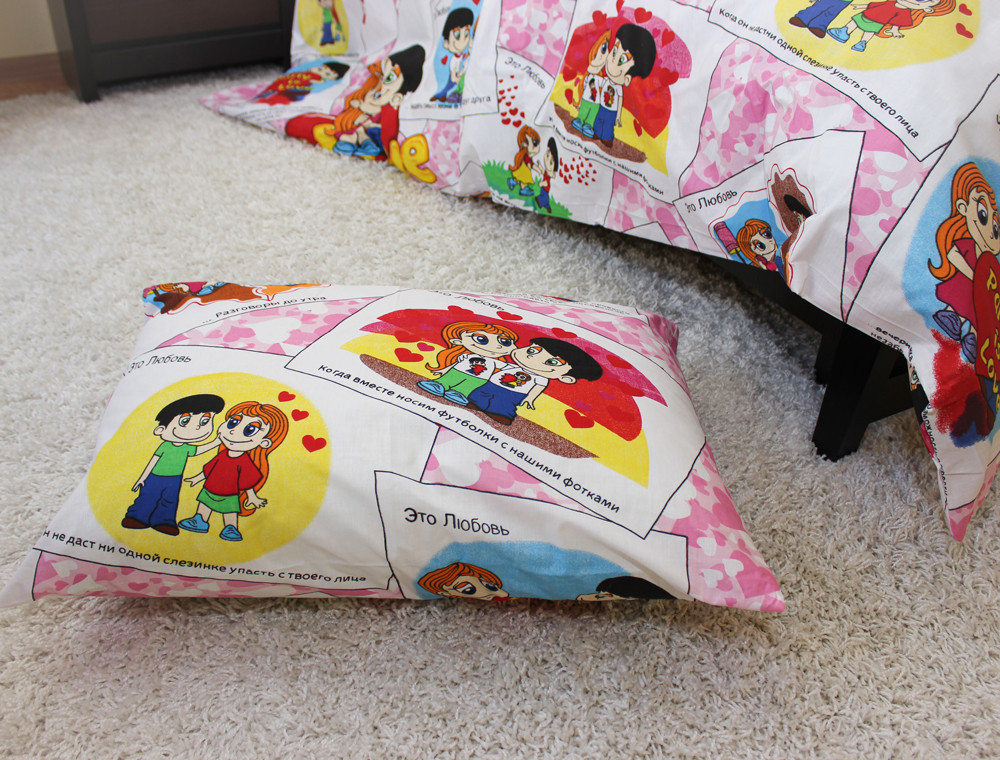 Полуторний набір постільної білизни 150*220 із Бязі "Gold" №164024 Черешенка™