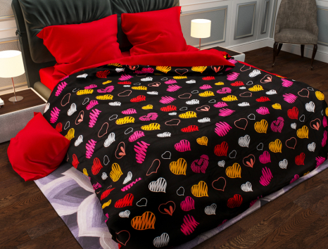 Сімейний набір постільної білизни із Бязі "Gold" №154219AB Черешенка™