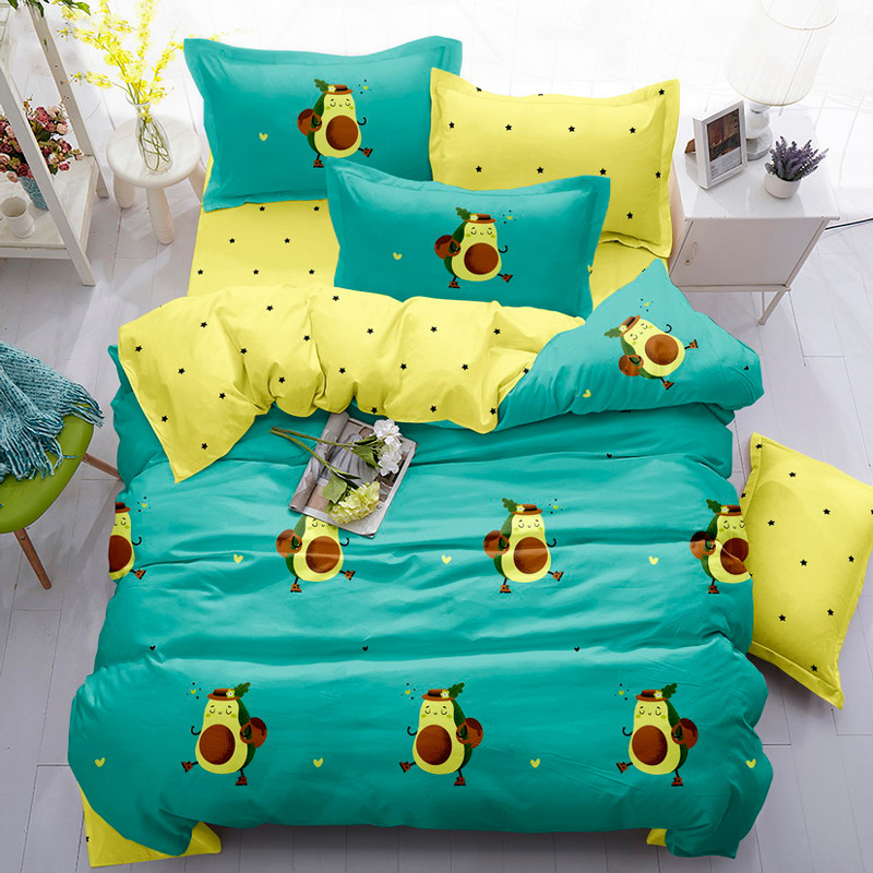 Двоспальний набір постільної білизни 180*220 із Сатину №143AB Черешенка™