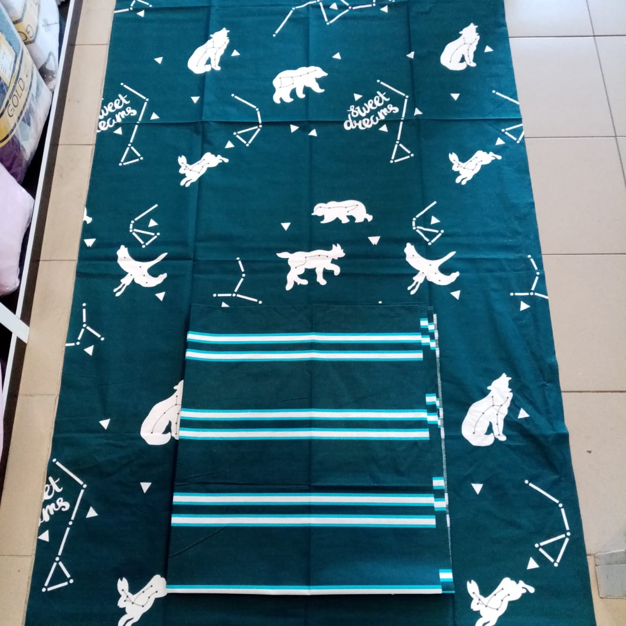 Тканина для постільної білизни Бязь "Gold" Lux "Солодкі сни. Зодіак" GL1558 (A+B) - (50м+50м)