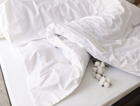 Полуторний набір постільної білизни 150*220 із Сатину №White Черешенка™