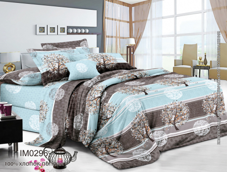 Полуторний набір постільної білизни 150*220 із Бязі "Gold" №154089 Черешенка™